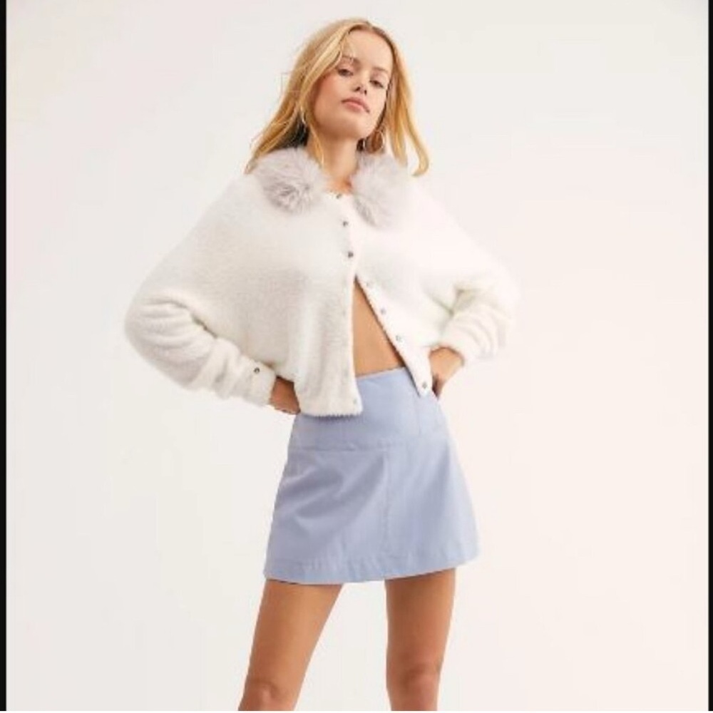 Free People Days In The Sun Suede Skirt